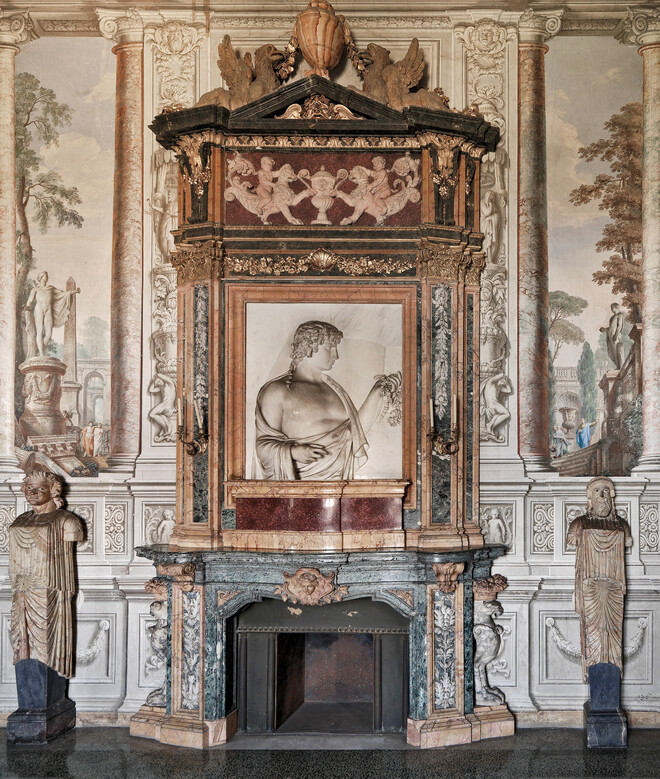 Antique bas-relief of Antinous, Sala di Antinoo, Villa Albani Torlonia