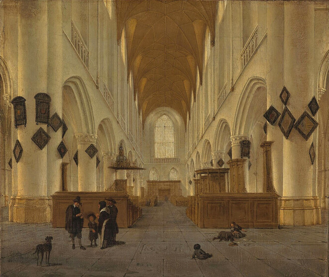 Interior of St Bavo, Haarlem, looking west