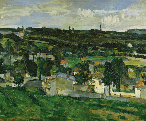 7. A view of buildings in a valley in the Île-de-France