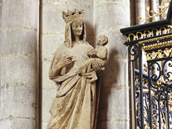 Virgin and Child ('Gilded Virgin') from the south transept portal of Amiens Cathedral