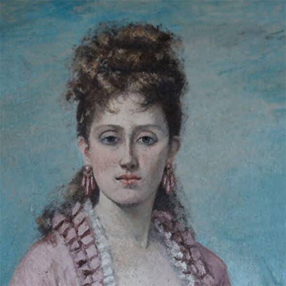 Self-portrait, by Jacques François, here identified as Louise Amour Marie de La Roche de Fontenilles