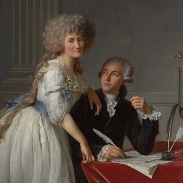 Antoine-Laurent and Marie-Anne Pierrette Paulze Lavoisier, by Jacques-Louis David. 1788. Oil on canv
