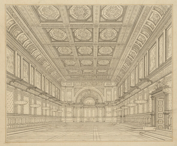 Design for the new ballroom at Buckingham Palace, London